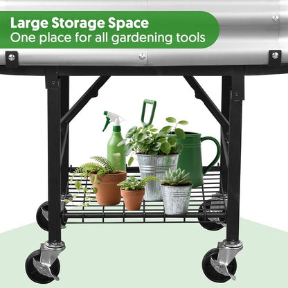 Self-Watering Raised Garden Bed with Legs & Wheels