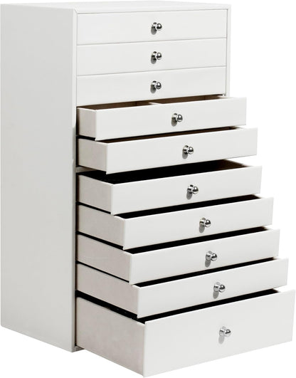 10-Drawer Jewelry Organizer Case | Premium Storage System