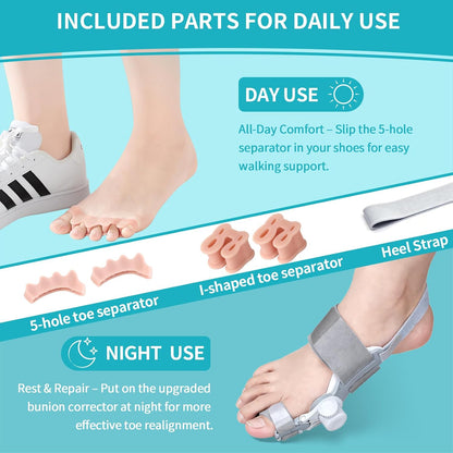 Orthopedic Big Toe Straightener with Adjustable Knob System