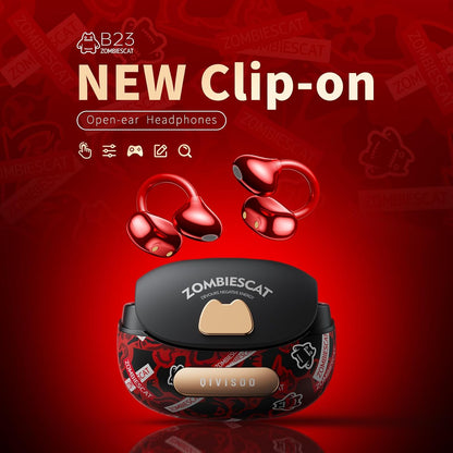Open Ear Clip-On Headphones – Wireless Earbuds No In-Ear