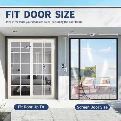 Insulated Door Curtain with Auto Closer | Multiple Sizes