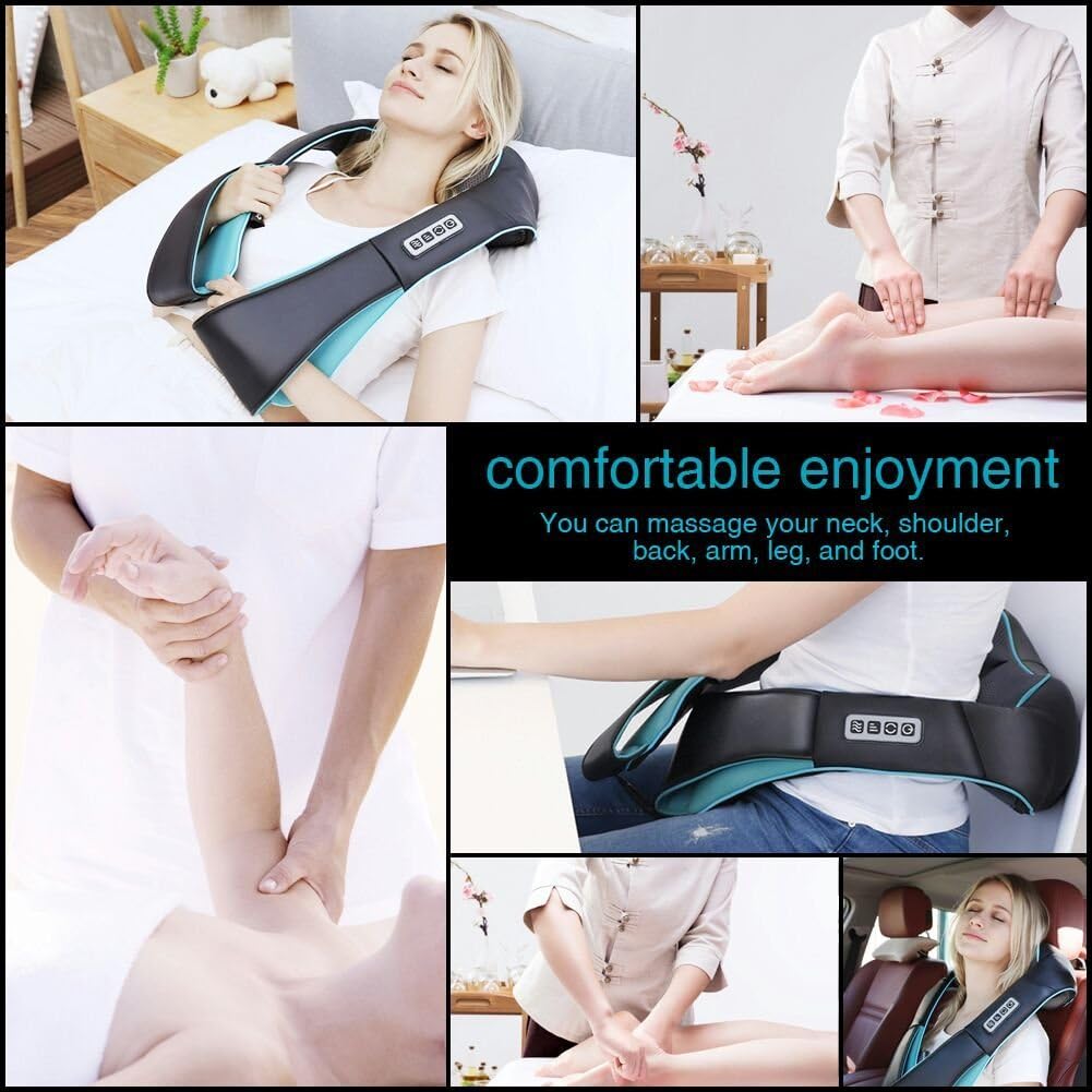 4D Shiatsu Neck & Shoulder Massager with Heat | Electric