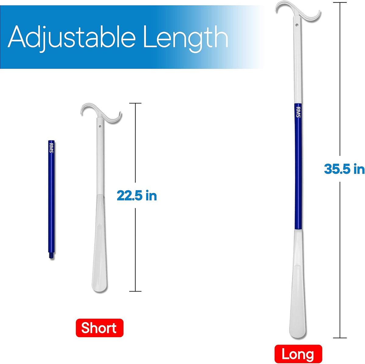 35.5 Inch Dressing Stick with Sock Remover & Shoe Horn