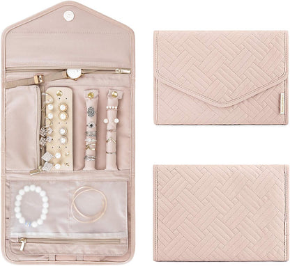 Travel Jewelry Organizer Roll | Foldable Jewelry Case