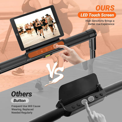 2-in-1 Walking Pad Treadmill with Handle Bar | Portable
