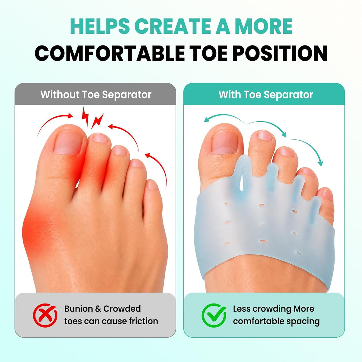 Gel Toe Separators - 6 Pack Premium Toe Spacers