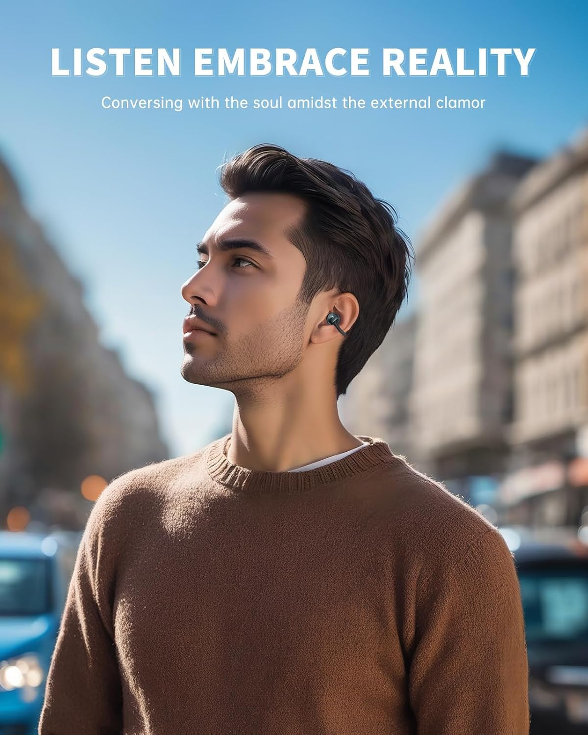 Open Ear Clip-On Wireless Earbuds for Running & Workouts