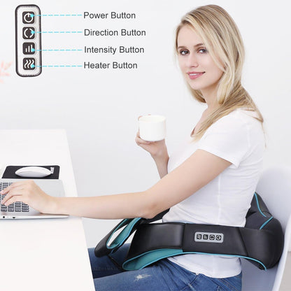 4D Shiatsu Neck & Shoulder Massager with Heat | Electric