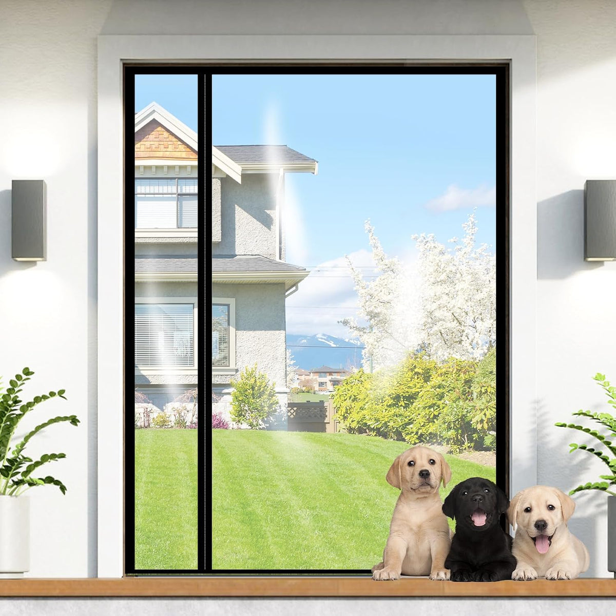 Insulated Door Curtain with Auto Closer | Multiple Sizes