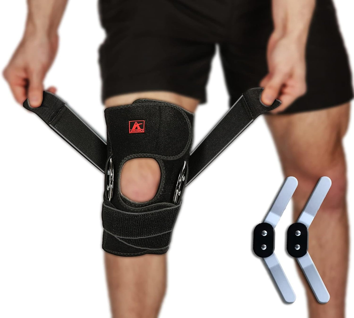 Hinged Knee Brace with Patella Stabilizers - Sports Support