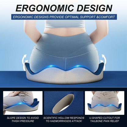 Memory Foam Seat Cushion | Ergonomic Support & Comfort