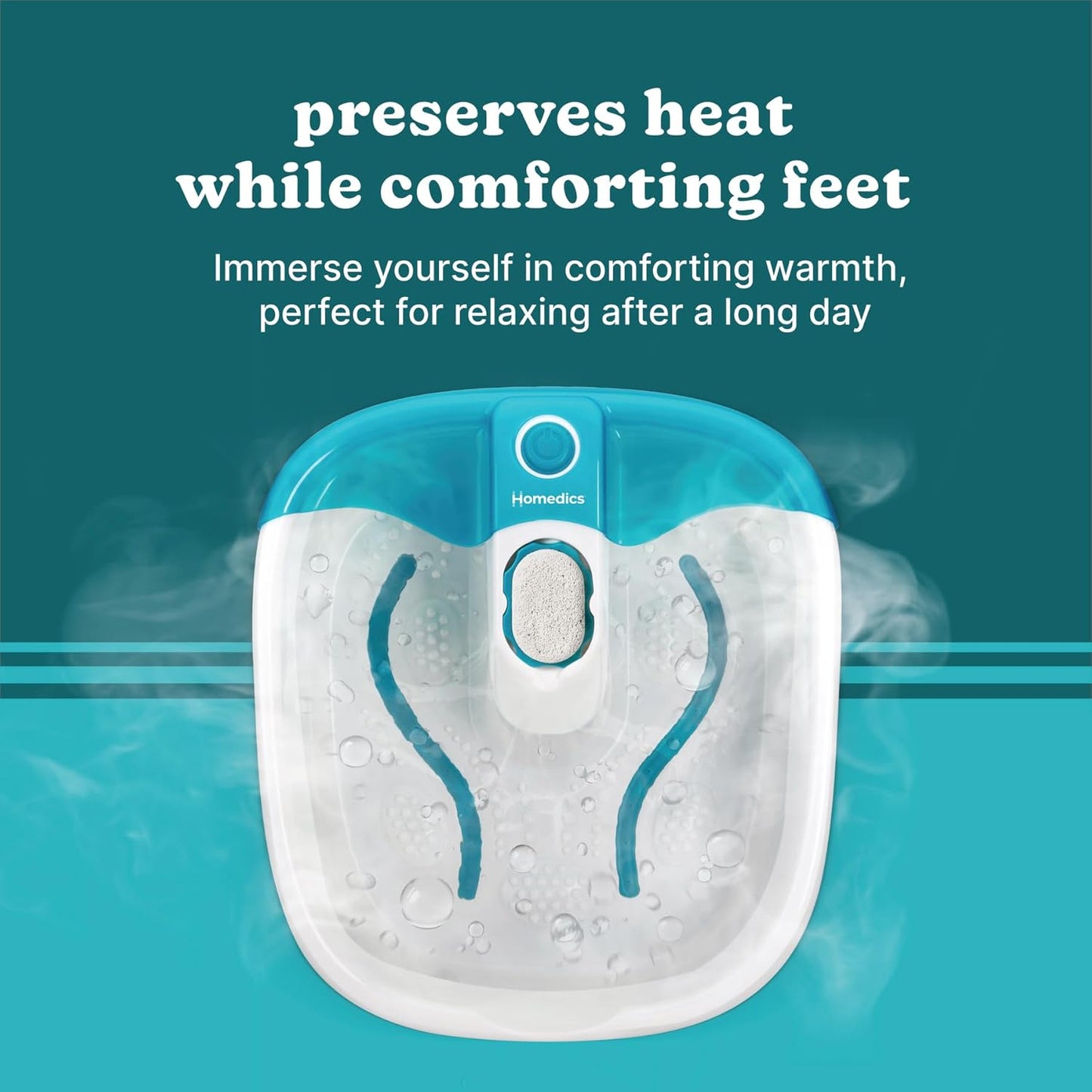 Toe-Touch Controlled Foot Spa with Massage Nodes & Bubbles