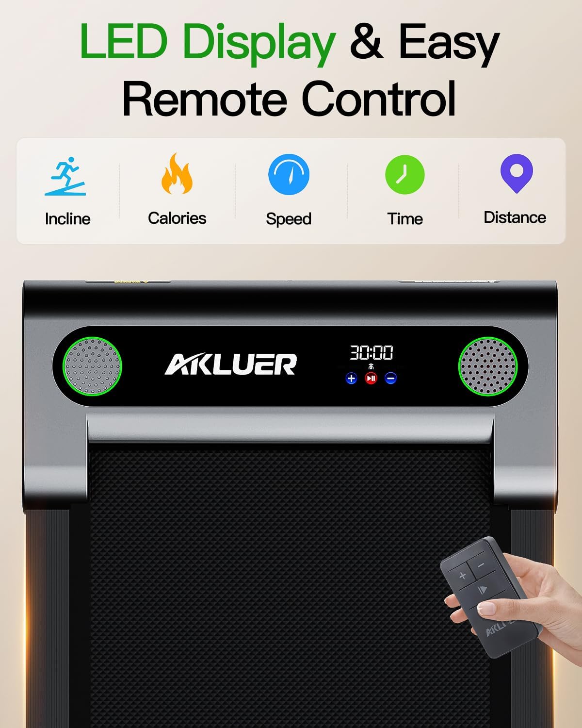 Walking Pad with Incline & Remote Control for Home