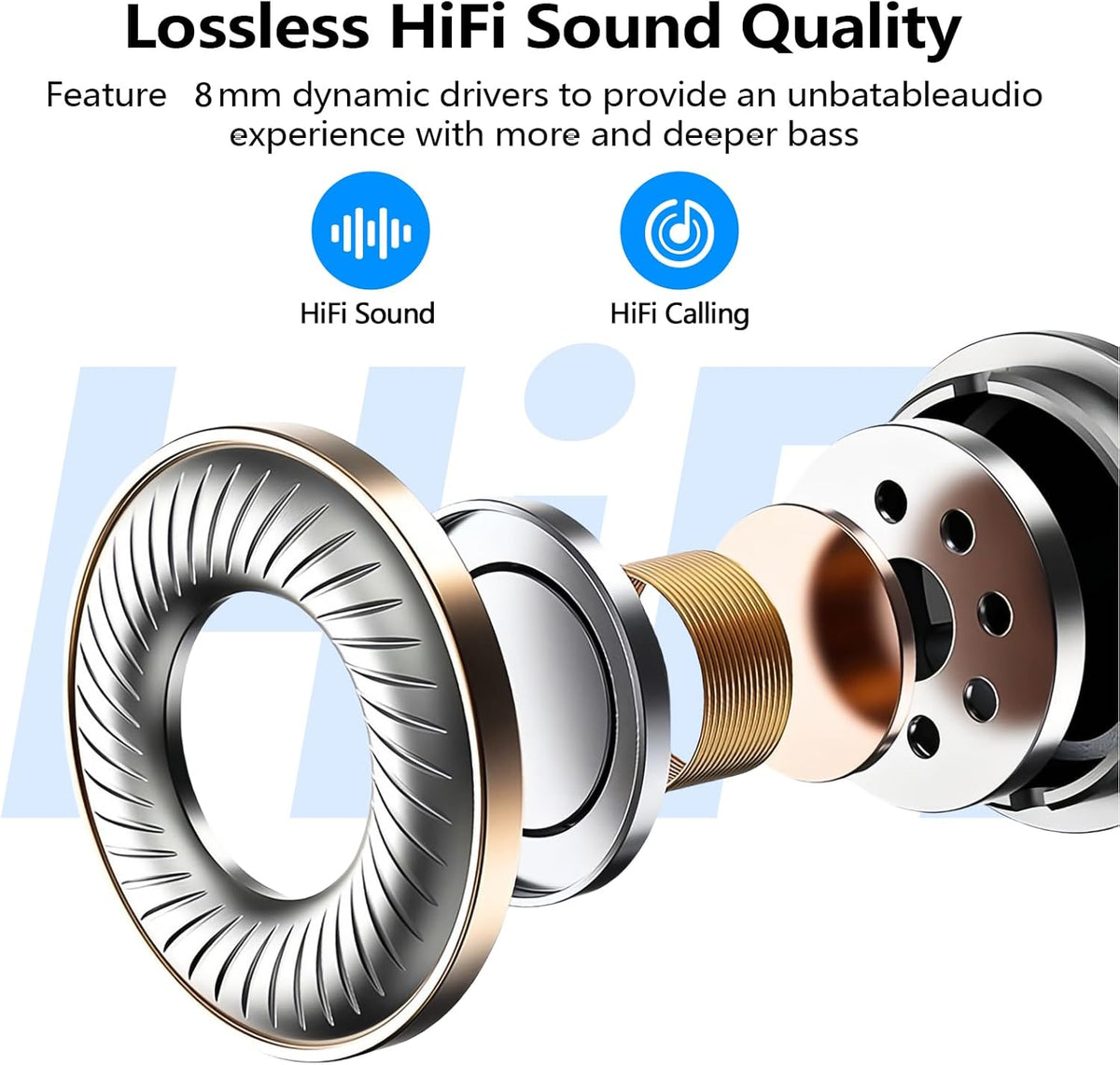 Bluetooth 5.3 Wireless Earbuds - Lightweight In-Ear Headphones