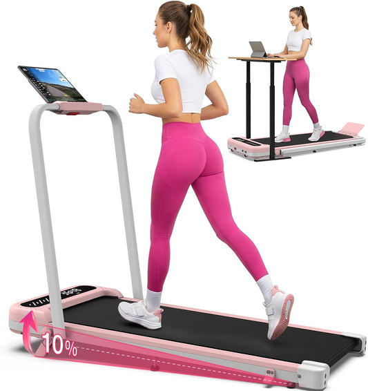 Incline Walking Pad with Handle Bar - 350 Lb Capacity