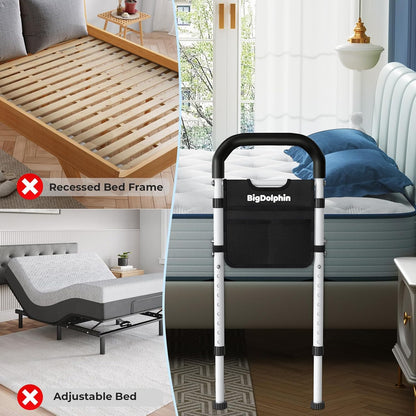 Bed Rails with 350 LB Capacity – Curved & Straight Handles