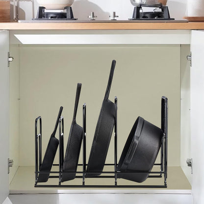 Heavy Duty 5-Tier Pan Organizer Rack for Cast Iron Skillets