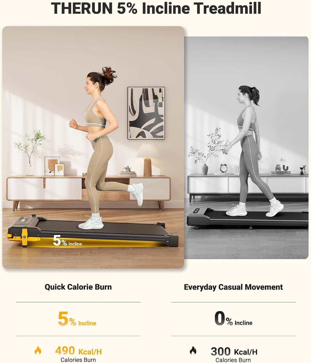 Dual-Sided Incline Massage Walking Pad with 5% Manual Incline