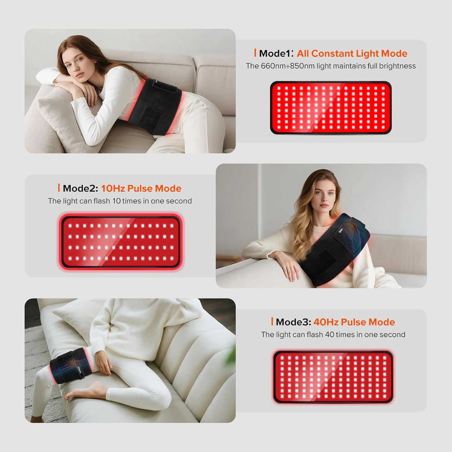 Red Light Therapy Pad – 660nm 850nm Infrared Wrap with Timer