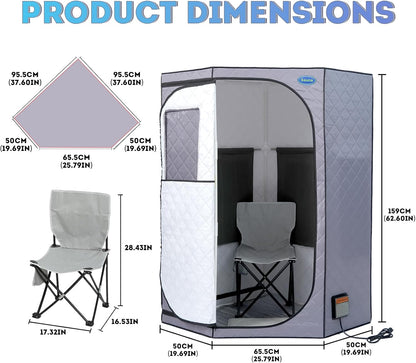Portable Infrared Sauna Tent with Heating Foot Pad & Chair