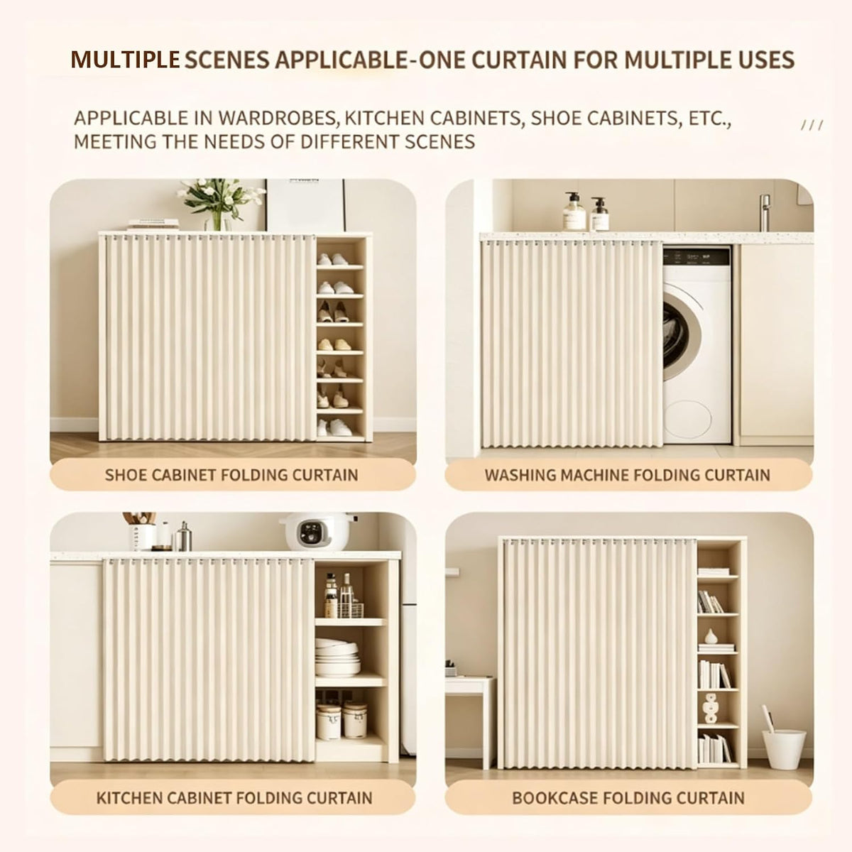 Magnetic Cabinet Curtain - No-Drill Under Sink Door Alternative