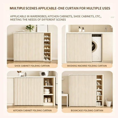 Magnetic Cabinet Curtain - No-Drill Under Sink Door Alternative