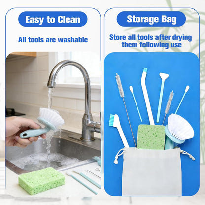 Pet Water Fountain Cleaning Kit - 10 Piece Professional Set