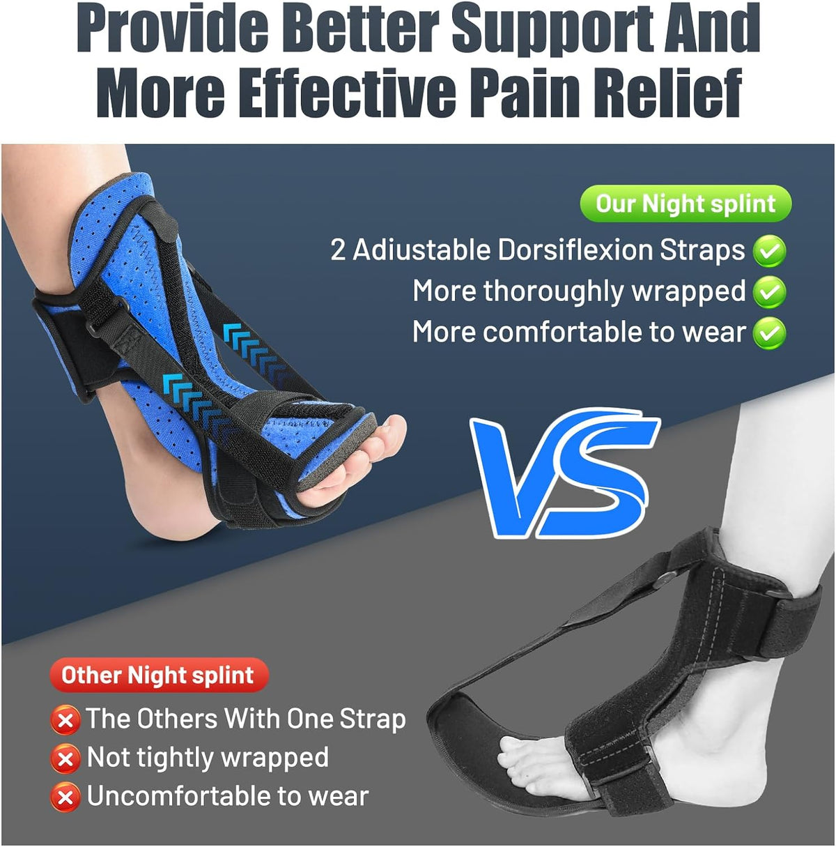 Night Stretch Splint with Massage Ball | Foot Recovery System