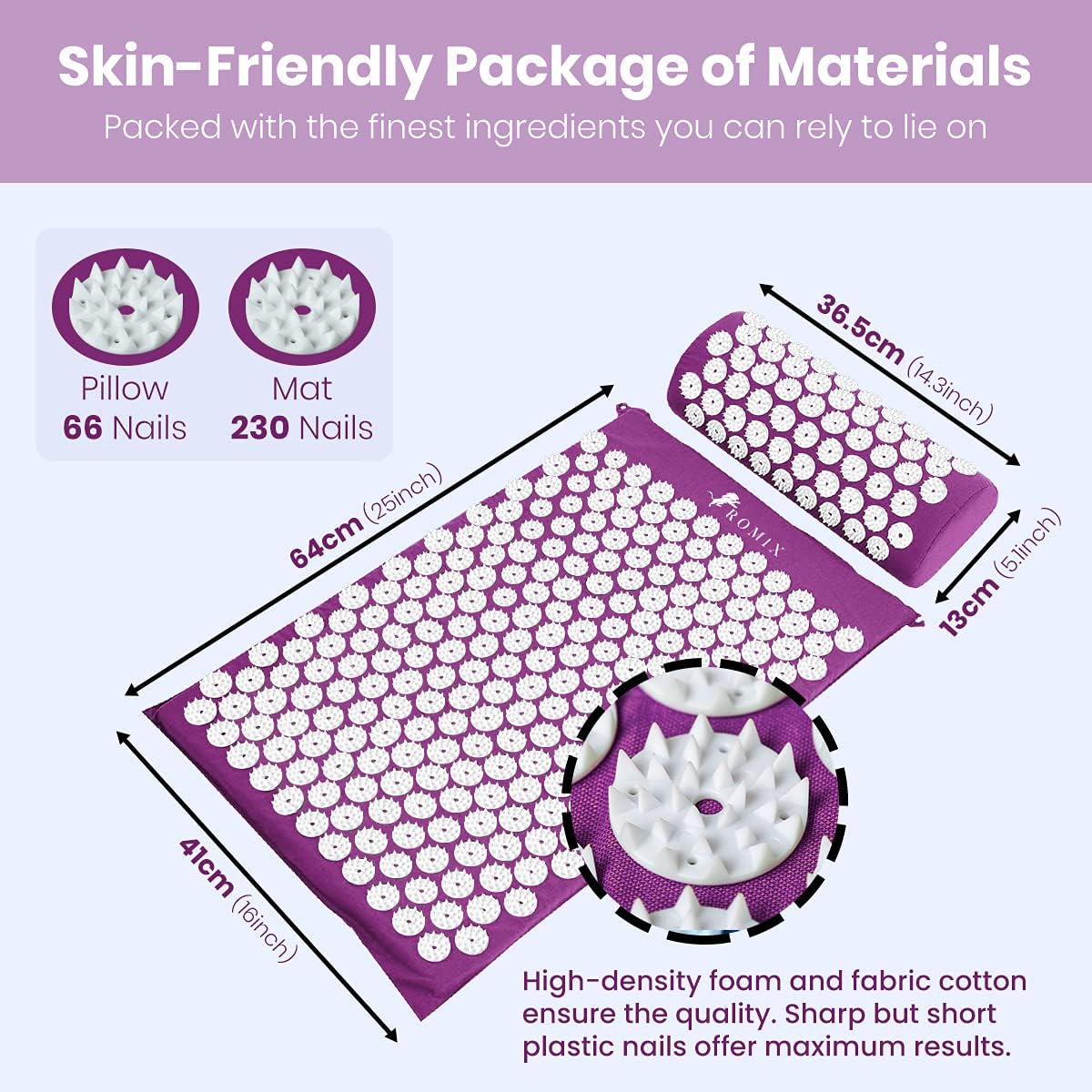 Acupressure Mat & Pillow Set - Muscle Relaxation Therapy