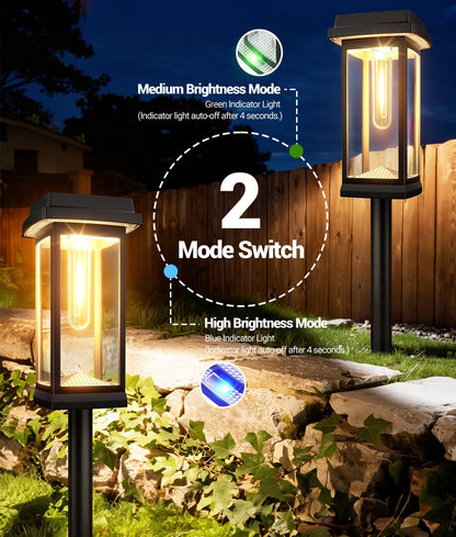 Solar Pathway Lights – 15-Hour Glow, IP65 Waterproof Outdoor