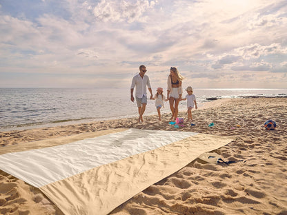 Extra Large Sandproof Waterproof Beach Blanket with Stakes