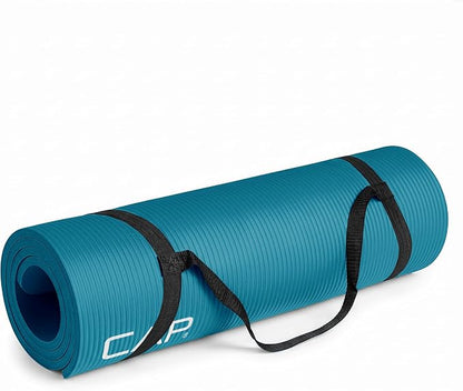 Premium 1/2-Inch High Density Exercise Yoga Mat with Strap