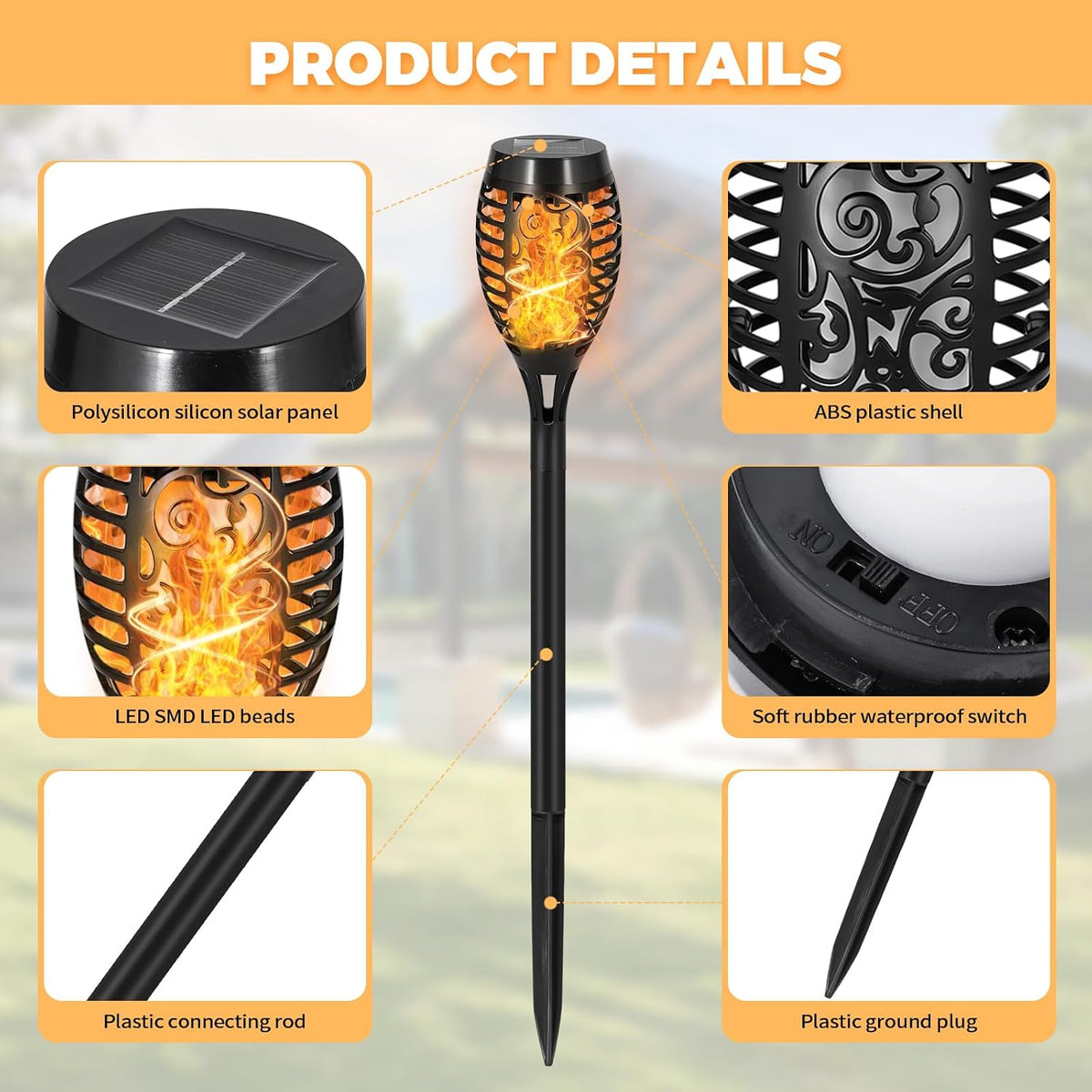 Solar Pathway Lights Outdoor - 8 or 12 Pack LED Torches