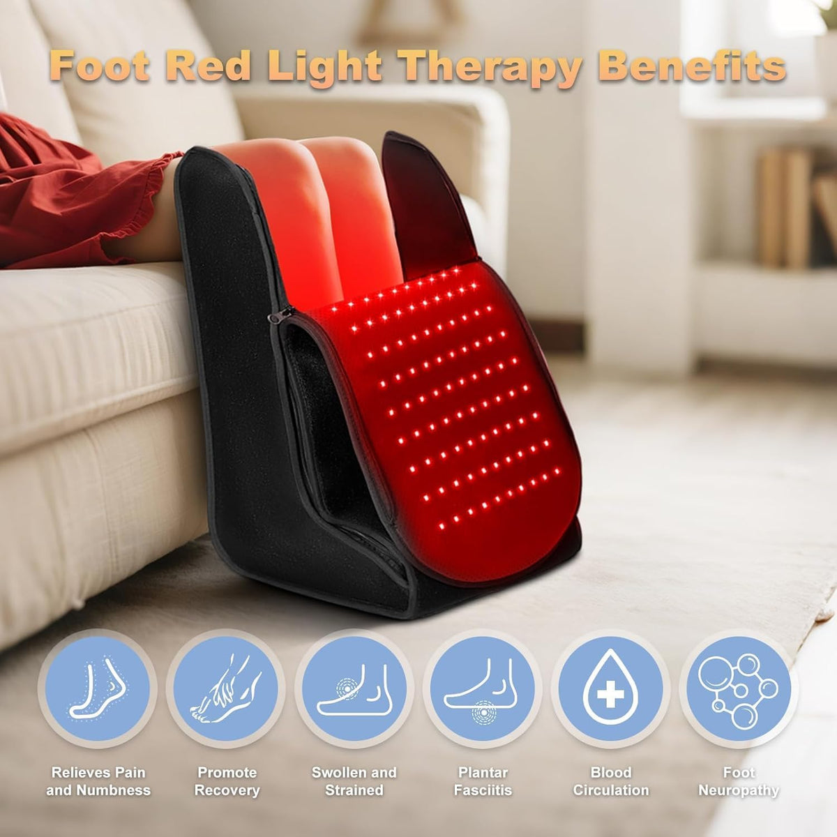 Red Light Therapy Foot & Leg Device | 420 Dual Wavelength LEDs