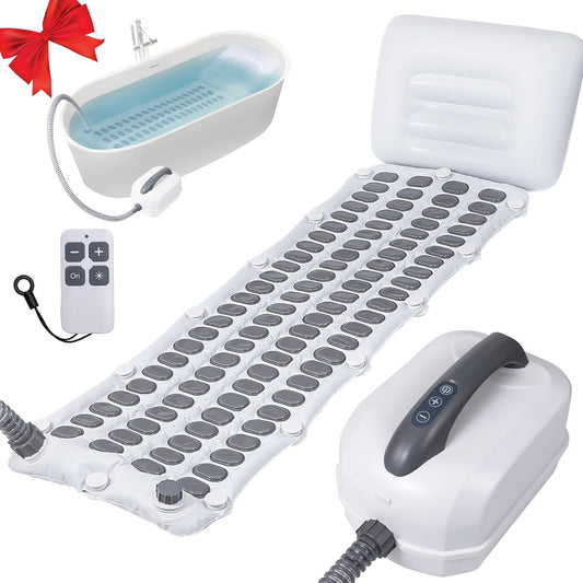Transform Your Bathtub into a Spa Oasis with the Upgraded 2.0 Bubble Bath Mat - Ultimate Relaxation with Electric Bubble Massage and Remote Control