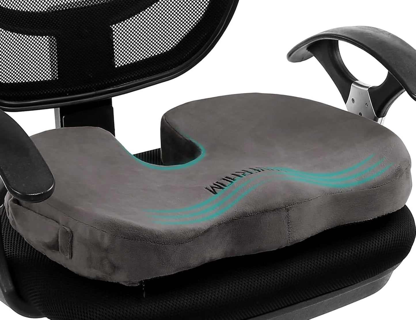 Gel Memory Foam Seat Cushion - Orthopedic Coccyx Support