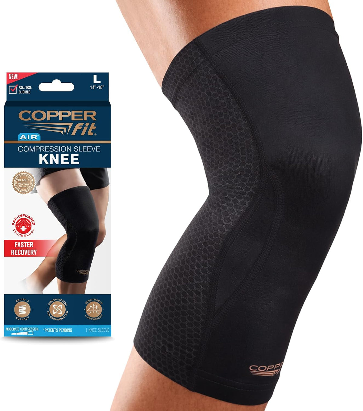 PRO Recovery Knee Compression Sleeve with Copper Technology