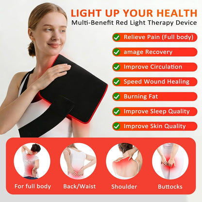Red Light Therapy Mat 660nm 850nm - 24 & 33 inch Options