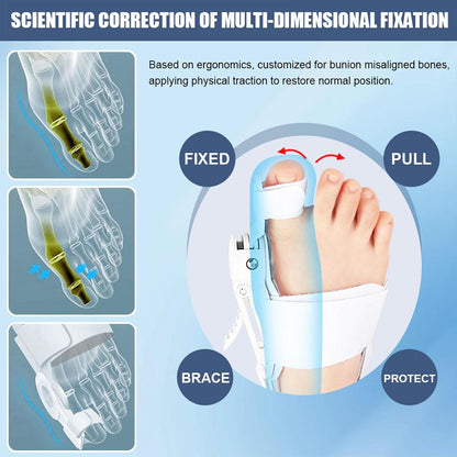 Nighttime Toe Alignment Splint with ABS Support | 2-Pack