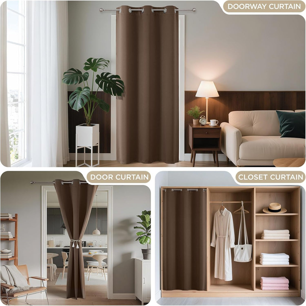 Blackout Door Curtain – Thermal Insulated Privacy Drape Panel