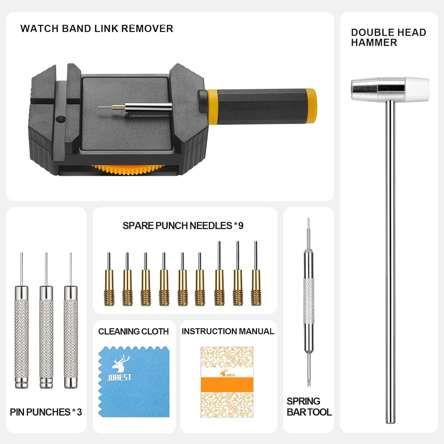 Professional Watch Link Removal Kit - Sizing Tool Set