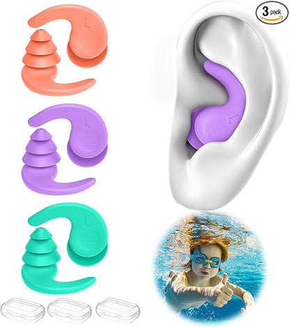 Premium Waterproof Silicone Ear Plugs for Swimming & Water Sports