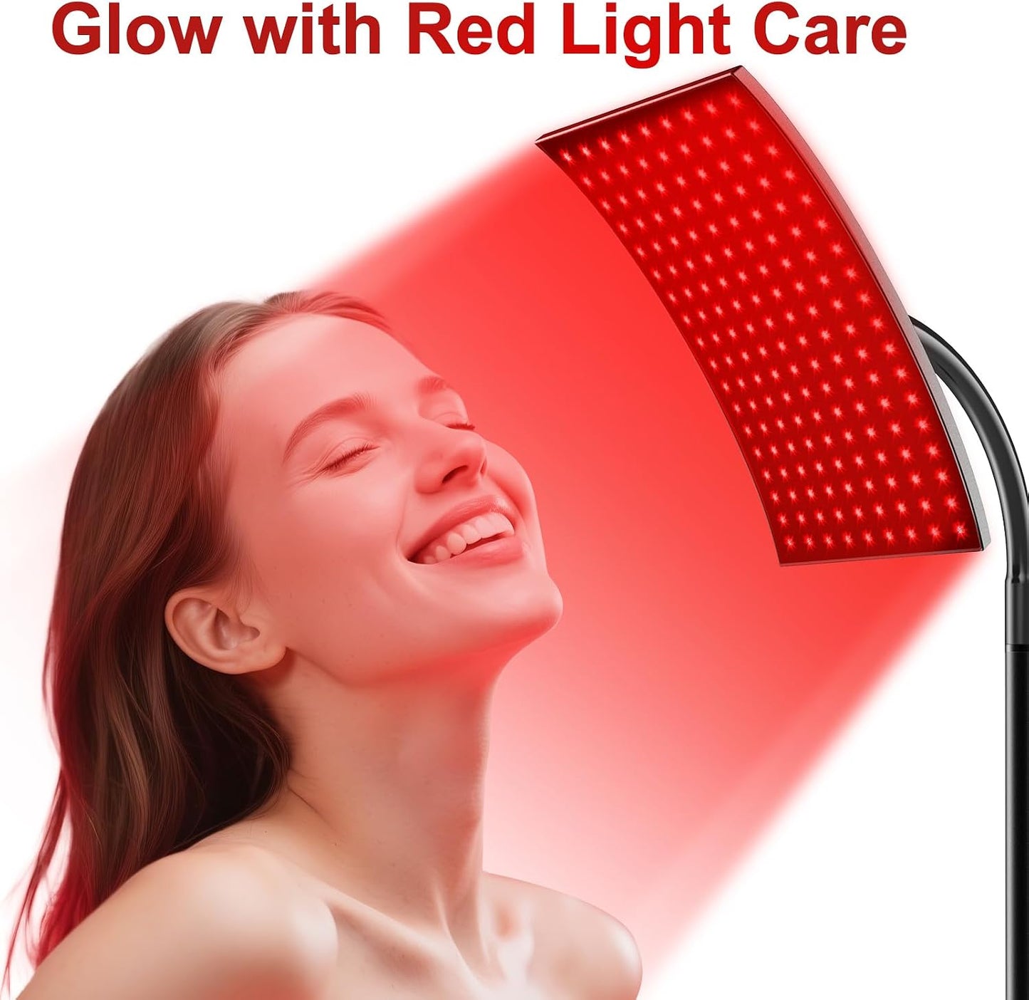 Red Light Therapy Panel with Stand - 660nm & 850nm LEDs