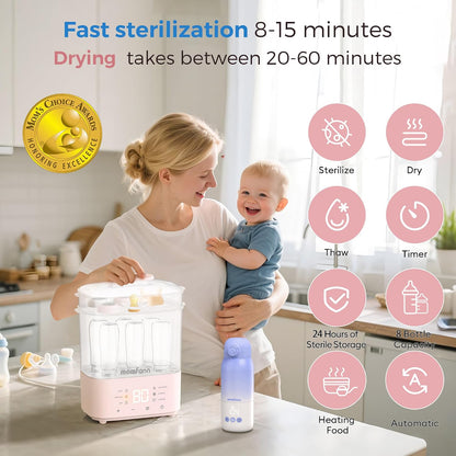 Bottle Sterilizer & Warmer with Dryer - 3-in-1 System