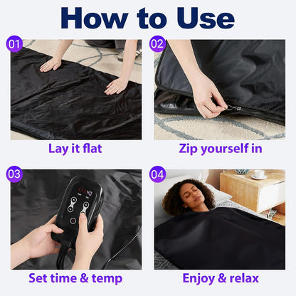 Infrared Sauna Blanket - Portable Full Body Heat Therapy