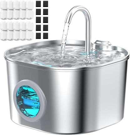 74oz/2.2L Cat Fountain + 10 Filters + 10 Sponges