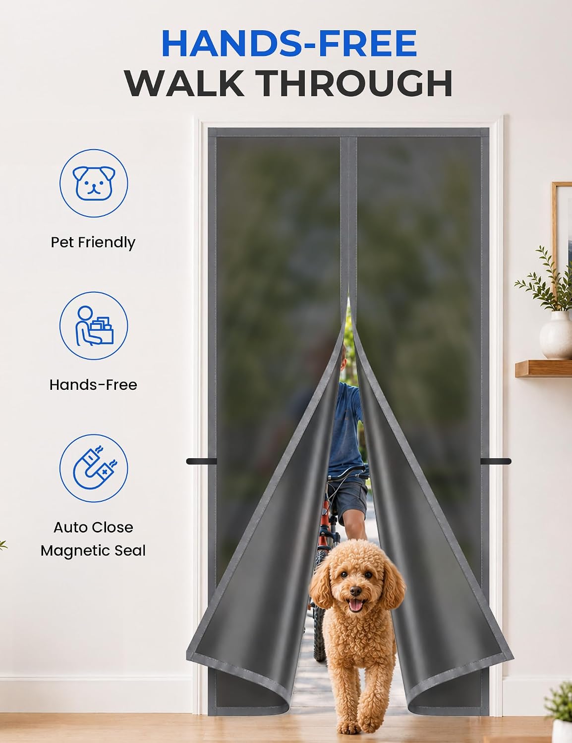 Magnetic Thermal Door Curtain - TPU Privacy Screen & Draft Blocker