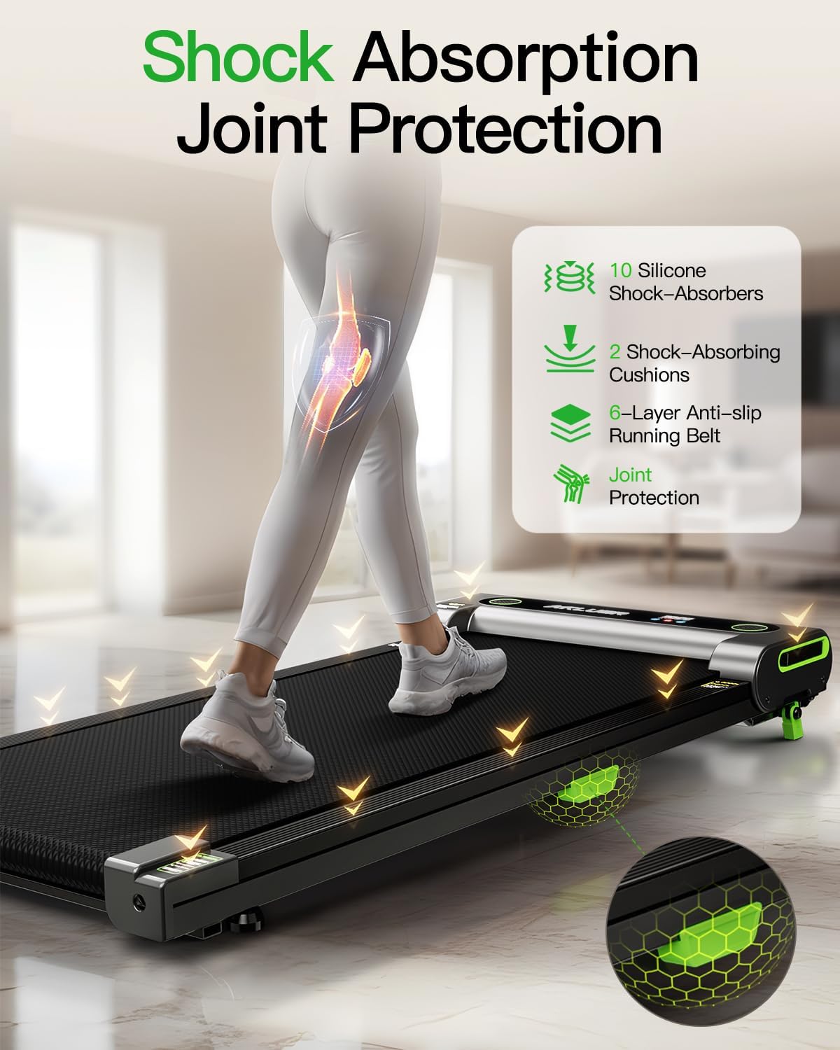 Walking Pad with Incline & Remote Control for Home