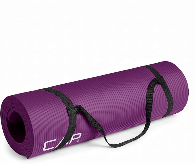 Premium 1/2-Inch High Density Exercise Yoga Mat with Strap