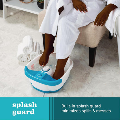 Toe-Touch Controlled Foot Spa with Massage Nodes & Bubbles